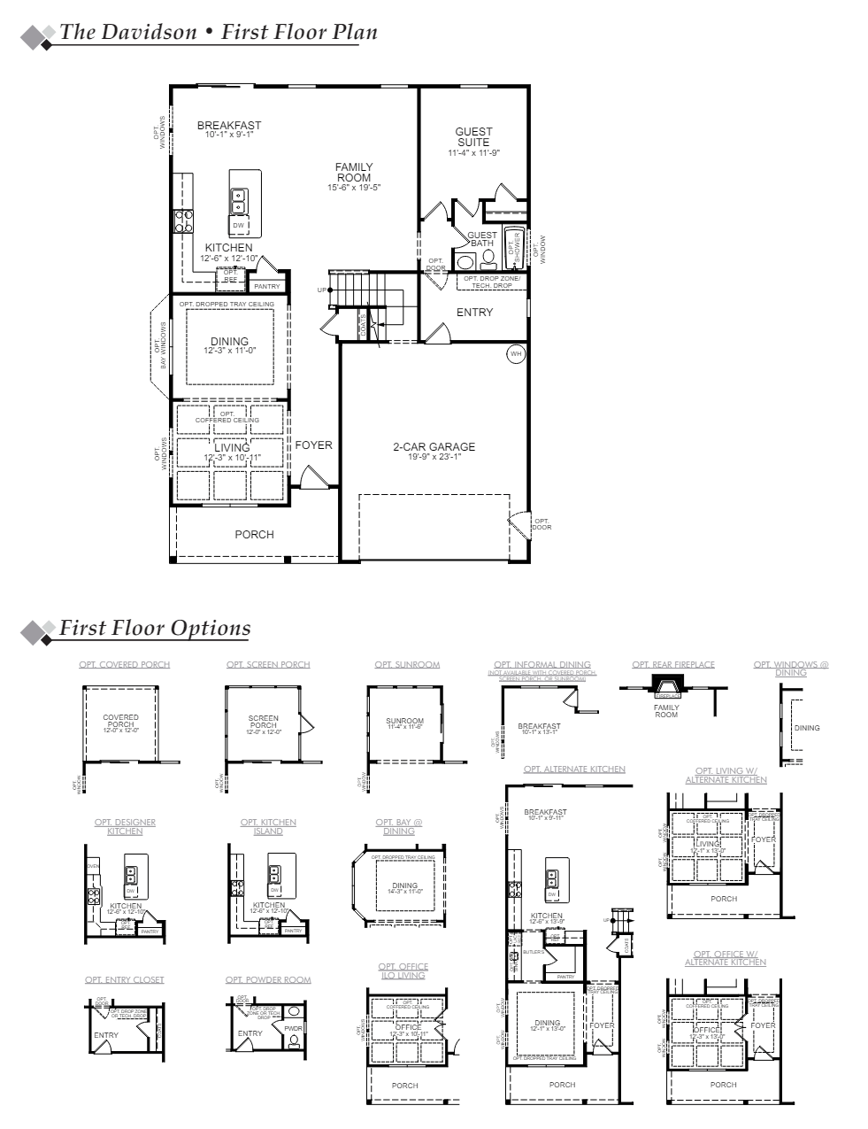 Davidson Floor Plan Hampton Woods Eastwood Homes